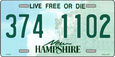 NH license plate 3741102