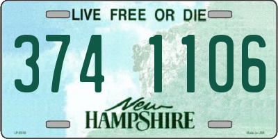 NH license plate 3741106