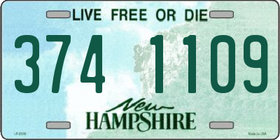 NH license plate 3741109