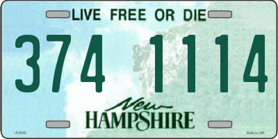 NH license plate 3741114