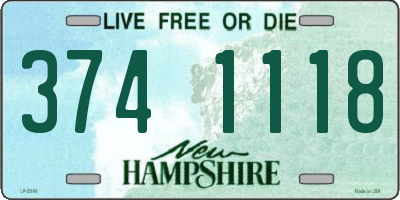 NH license plate 3741118