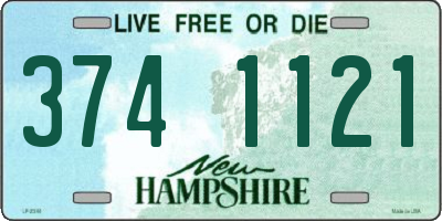 NH license plate 3741121