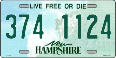 NH license plate 3741124
