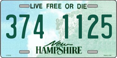 NH license plate 3741125