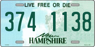 NH license plate 3741138