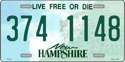 NH license plate 3741148