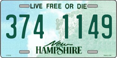 NH license plate 3741149