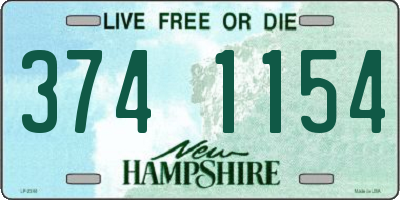 NH license plate 3741154