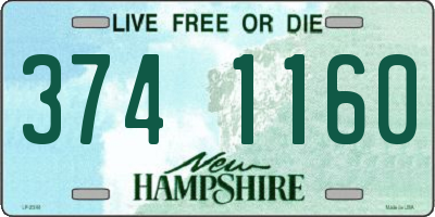 NH license plate 3741160