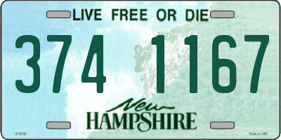 NH license plate 3741167