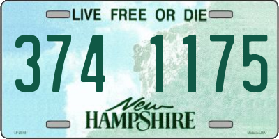 NH license plate 3741175