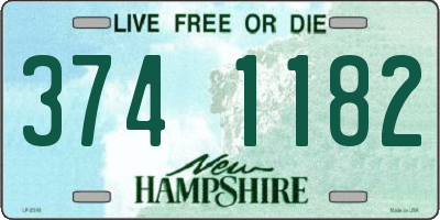 NH license plate 3741182