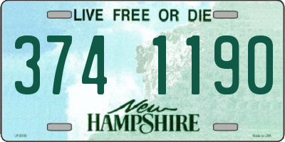 NH license plate 3741190