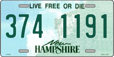 NH license plate 3741191