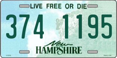 NH license plate 3741195