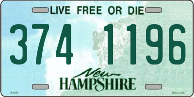 NH license plate 3741196