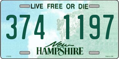 NH license plate 3741197