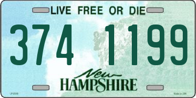 NH license plate 3741199
