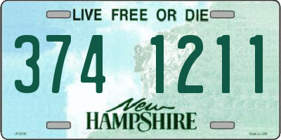 NH license plate 3741211