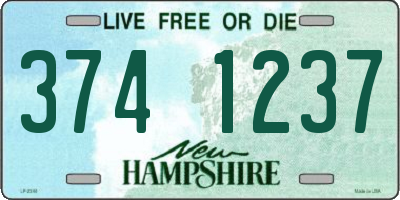 NH license plate 3741237