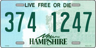 NH license plate 3741247