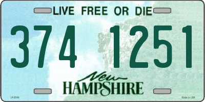 NH license plate 3741251