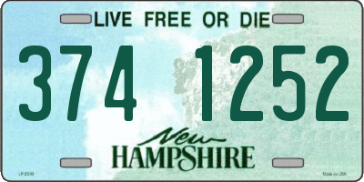 NH license plate 3741252