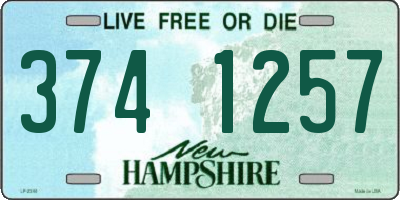 NH license plate 3741257