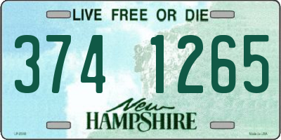 NH license plate 3741265