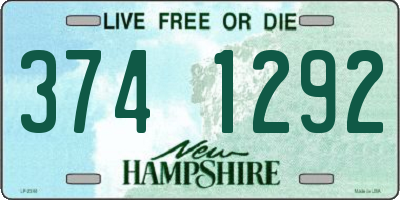 NH license plate 3741292