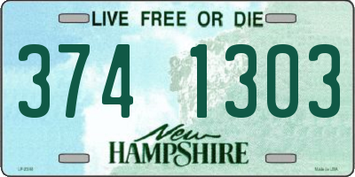 NH license plate 3741303
