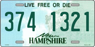 NH license plate 3741321