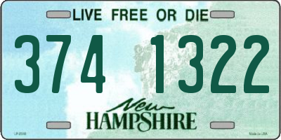 NH license plate 3741322