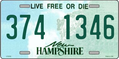 NH license plate 3741346