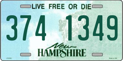NH license plate 3741349