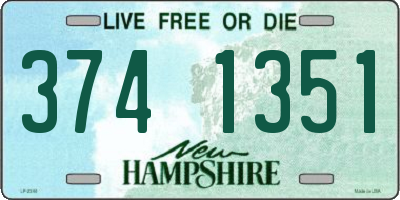 NH license plate 3741351
