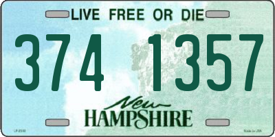 NH license plate 3741357