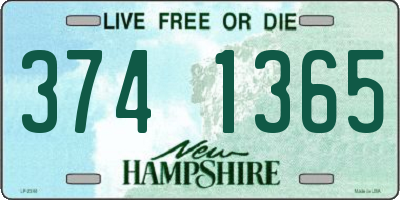 NH license plate 3741365