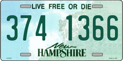 NH license plate 3741366