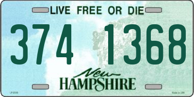NH license plate 3741368