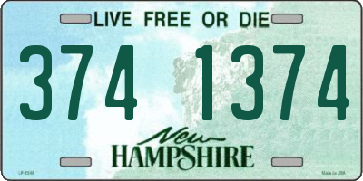 NH license plate 3741374