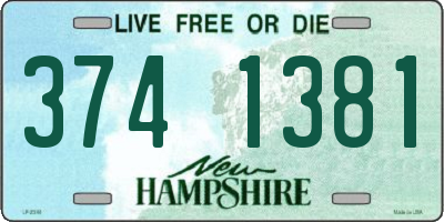 NH license plate 3741381