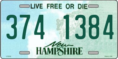 NH license plate 3741384