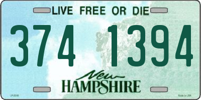 NH license plate 3741394