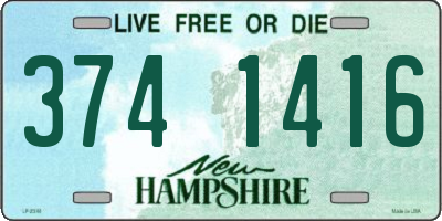 NH license plate 3741416