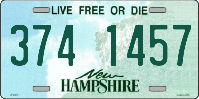 NH license plate 3741457