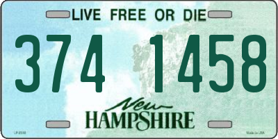 NH license plate 3741458