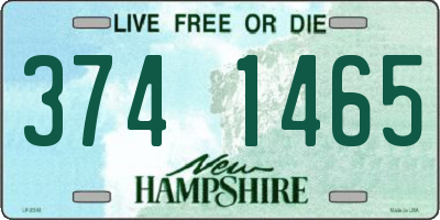 NH license plate 3741465