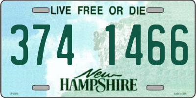 NH license plate 3741466