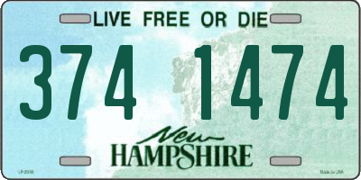 NH license plate 3741474